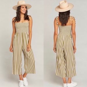 Show Me Your MuMu Striped Wide Legged Summer Beachy Jumpsuit Jumper M H6